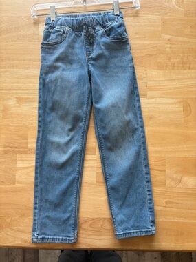 jumping beans Slightly distressed Light Blue Elastic Waist Denim Pants